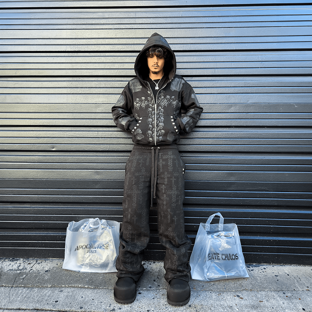 "Abyss" Mud Wash Zip-up