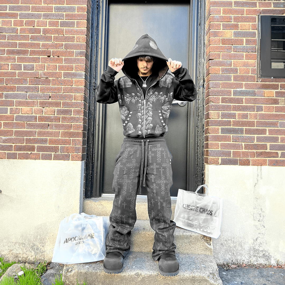 "Abyss" Mud Wash Zip-up