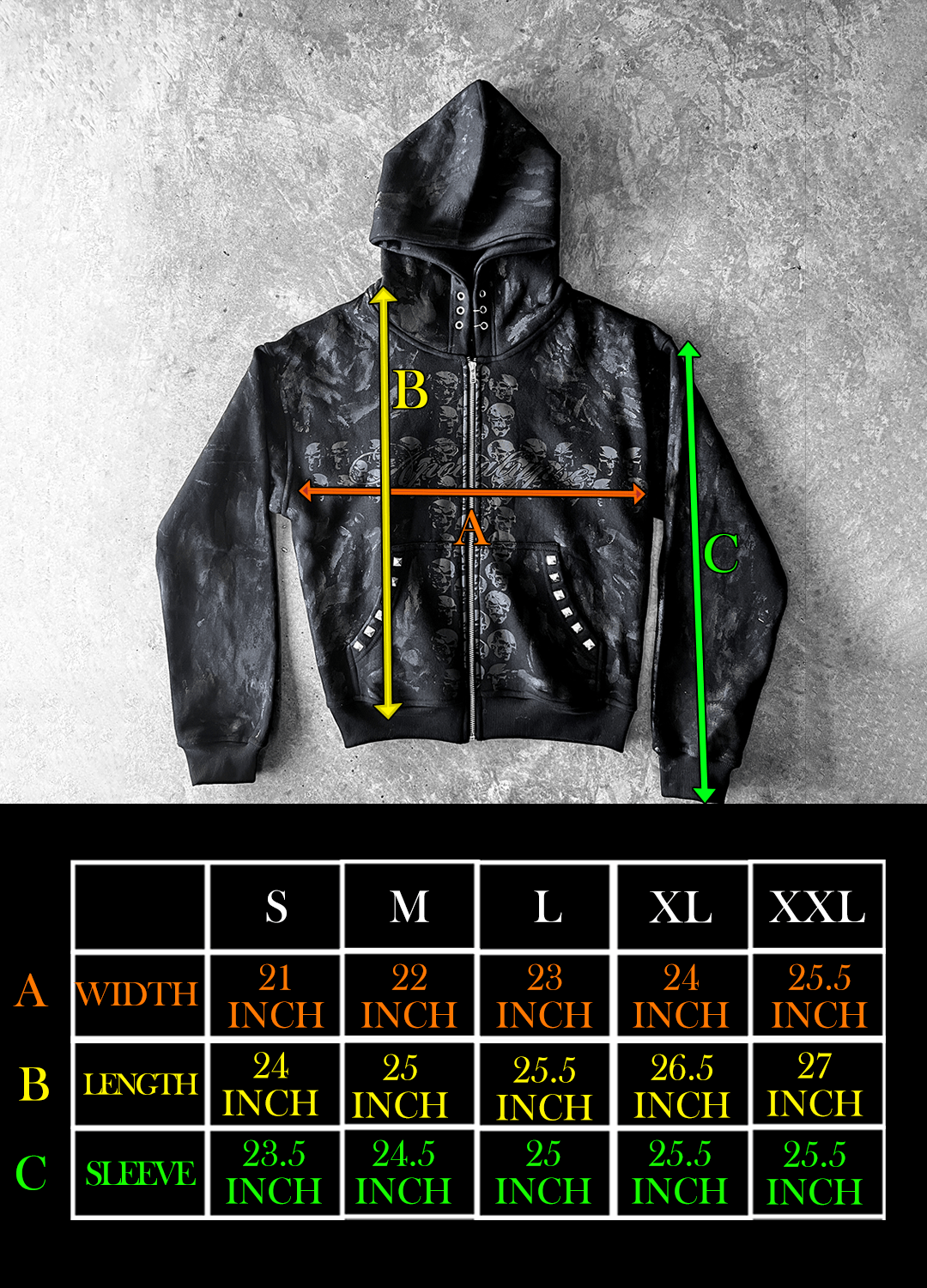 "Abyss" Mud Wash Zip-up